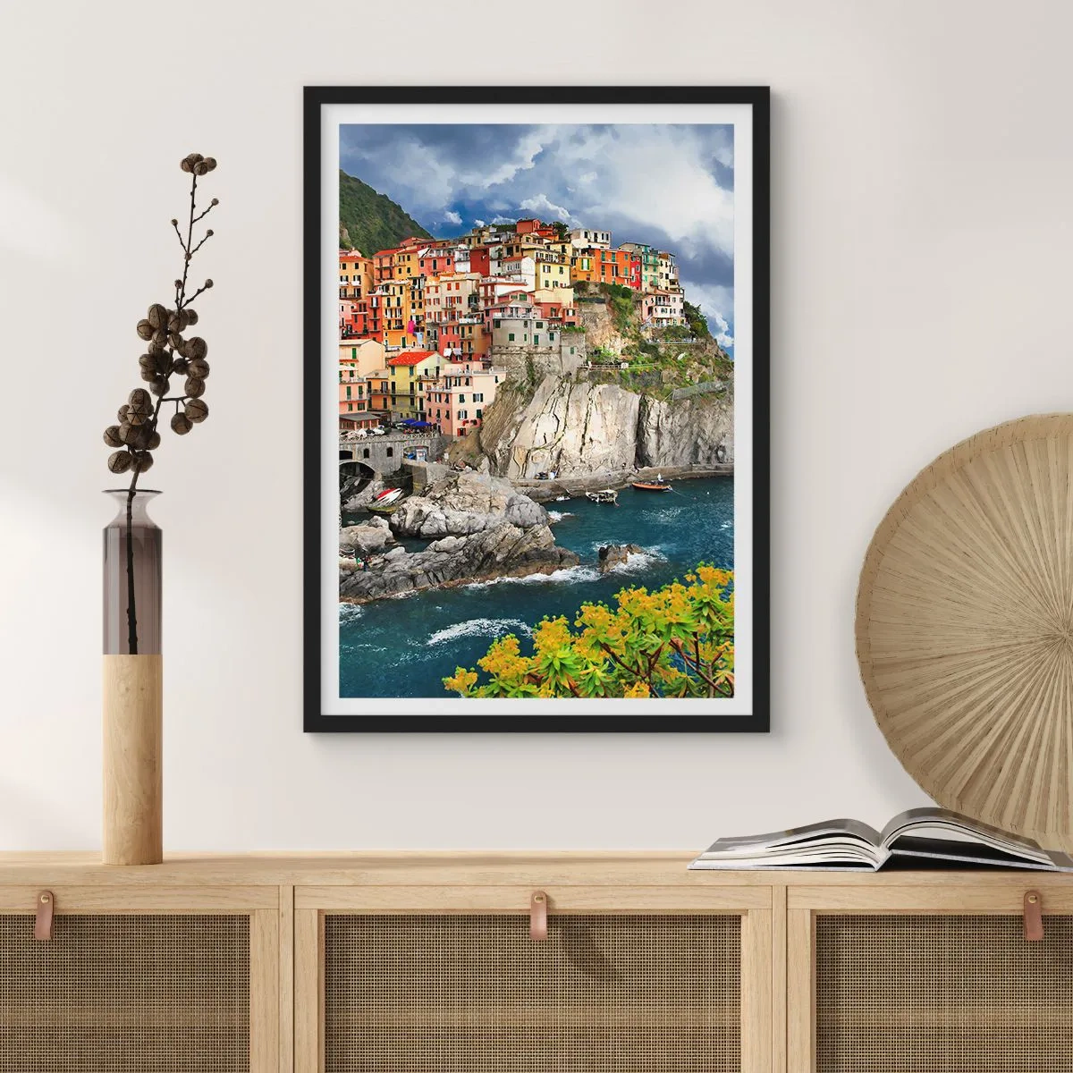 Poster in black frame - Hugging the Rocks - 40x50 cm
