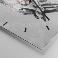 Clock face with lines