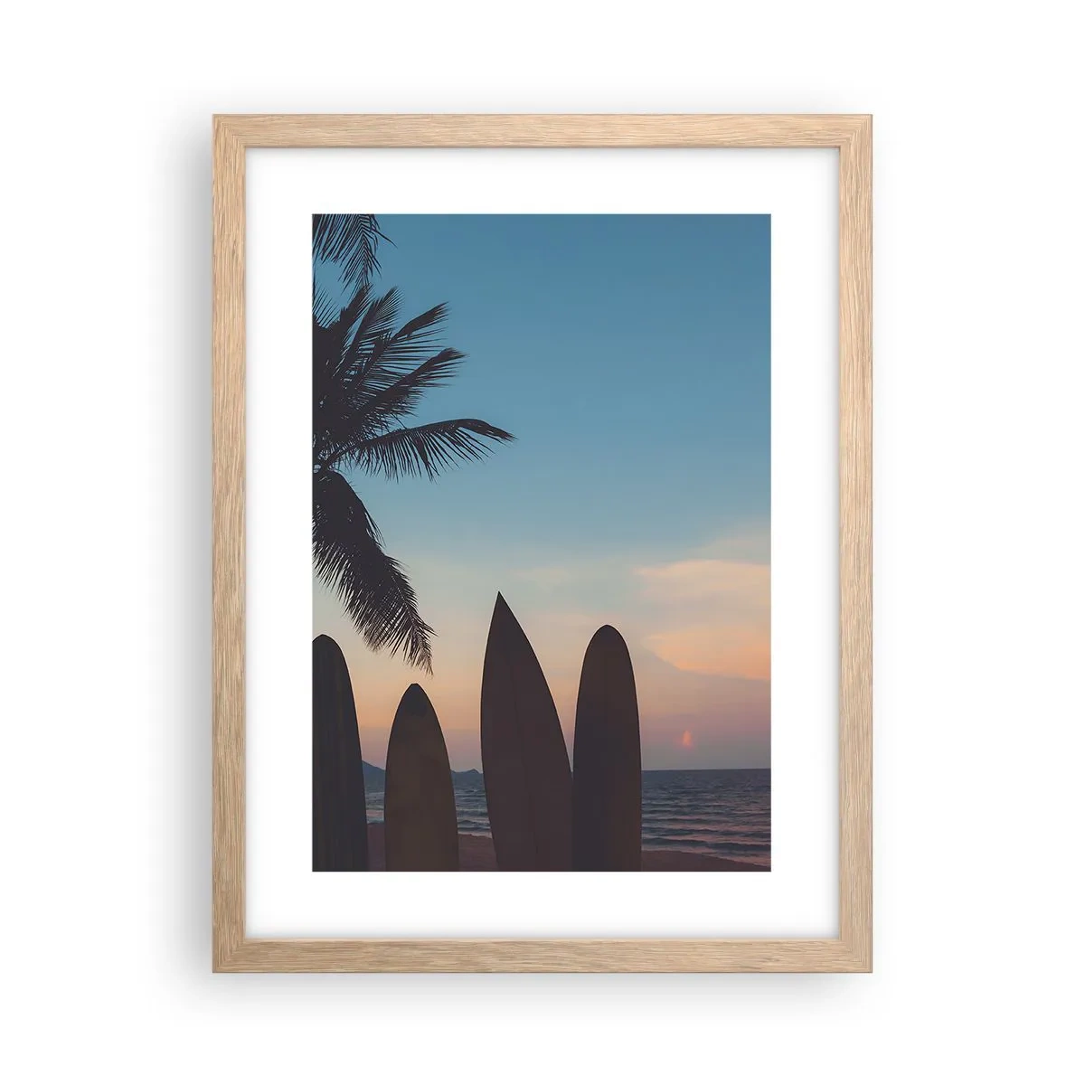 Poster in light oak frame - Tomorrow Will Be Fun Too - 30x40 cm