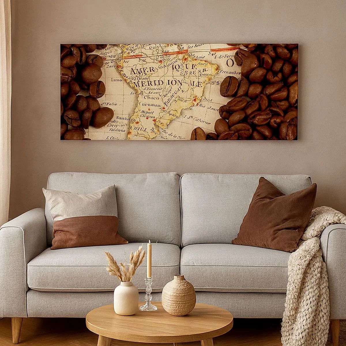 Canvas picture - Where Does the Best Coffee Come from? - 100x40 cm