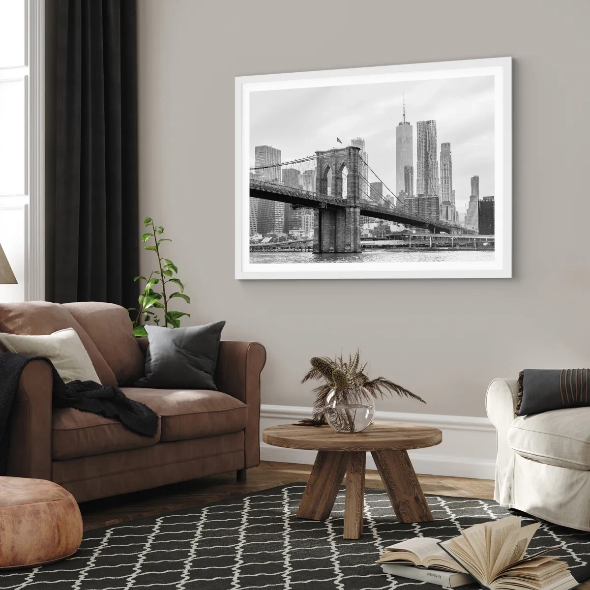 Poster in white frmae - New York Style  - 40x30 cm