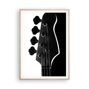 Poster in light oak frame - Rock Silence - 70x100 cm