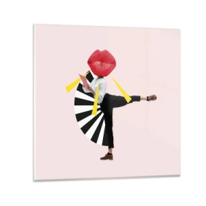 Glass picture - Surrealistic Pop-Art. - 70x70 cm