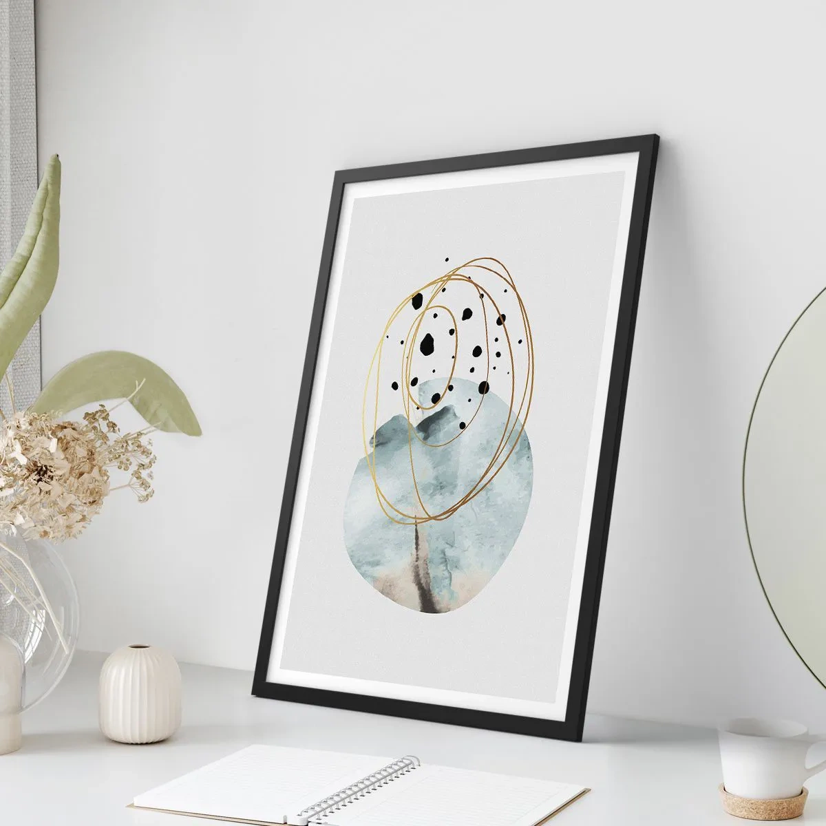 Poster in black frame - In the Embrace of Space - 30x40 cm