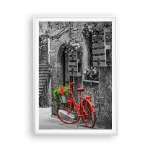 Poster in white frmae - Tuscan Alley - 70x100 cm