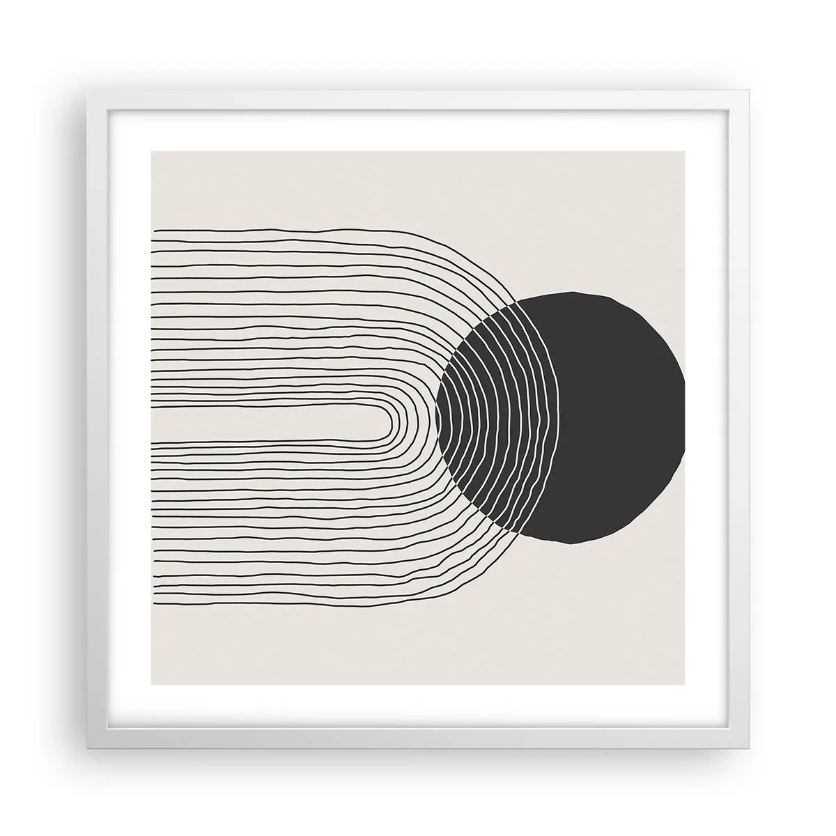 Poster in white frmae - Trembling and Certainty - 50x50 cm