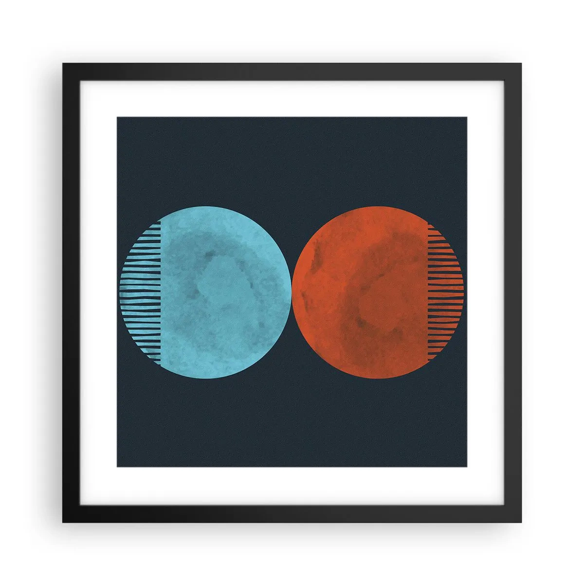 Poster in black frame - Only Geometry? - 40x40 cm