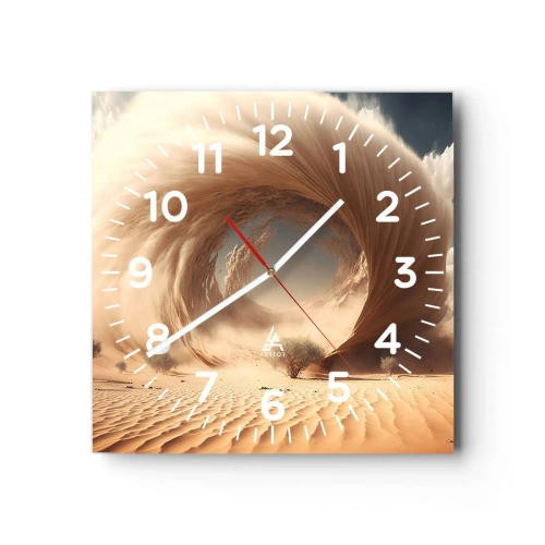 Wall clock - Clock on glass - Open Portal - 40x40 cm
