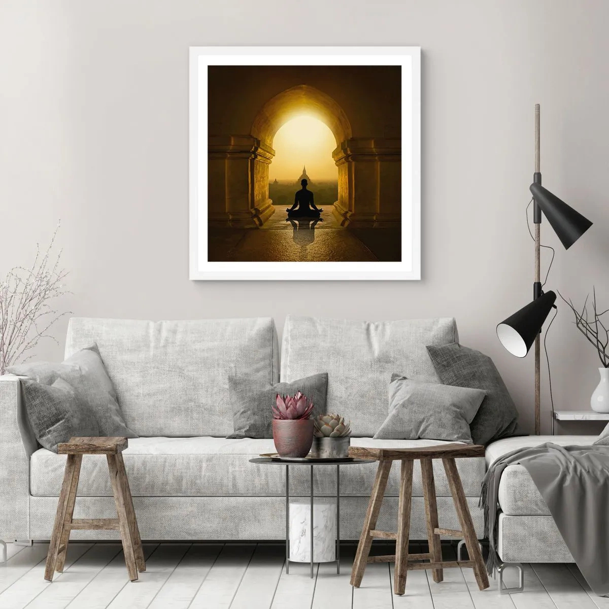 Poster in white frmae - Full Harmony - 40x40 cm