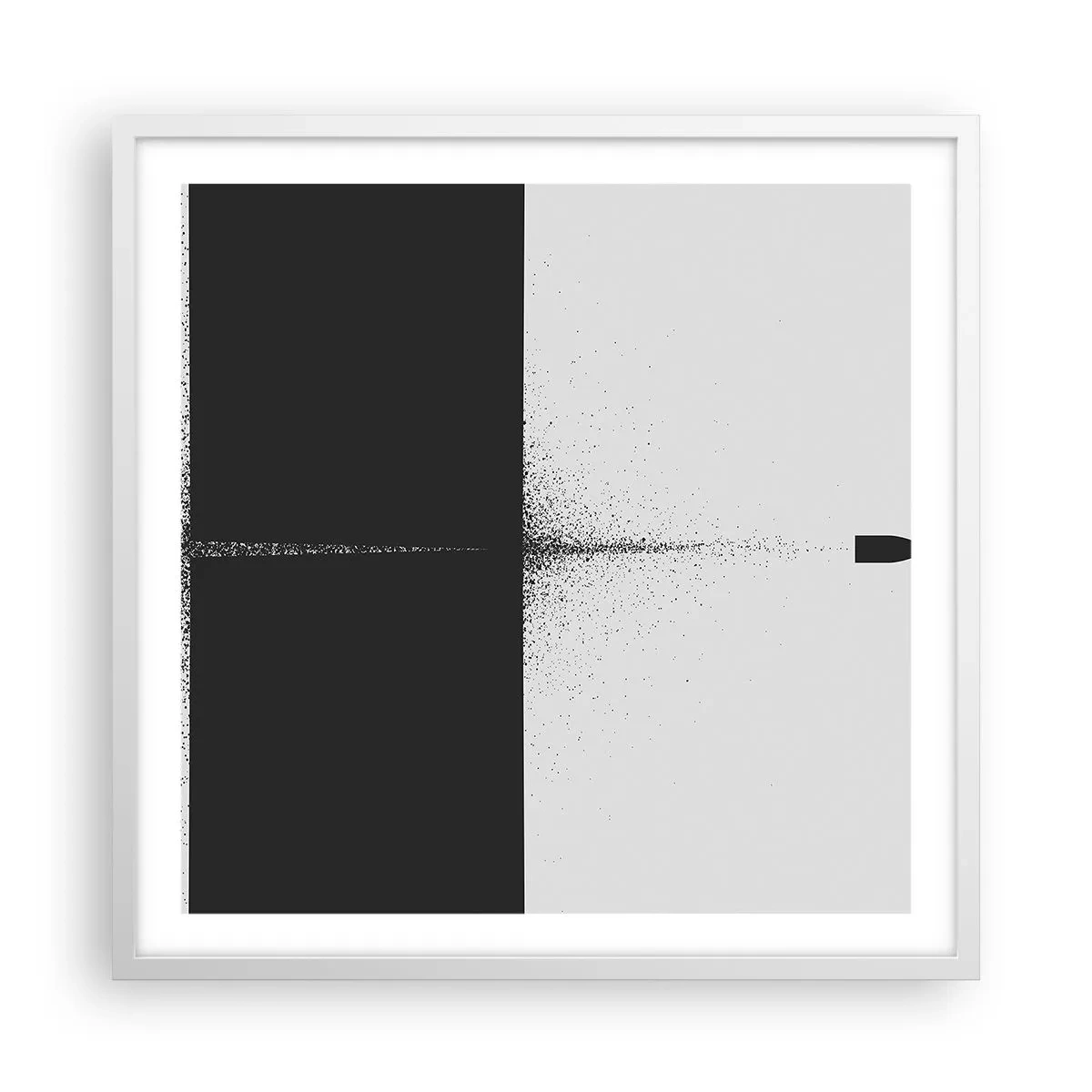 Poster in white frmae - Straight to the Point - 60x60 cm