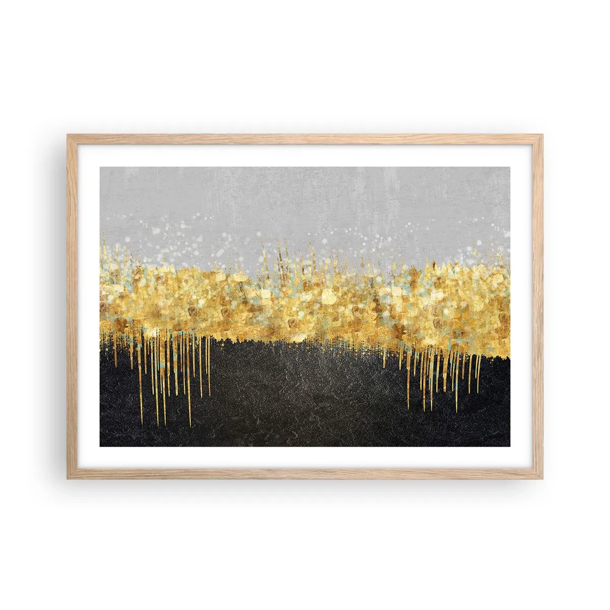 Poster in light oak frame - In and Up - 70x50 cm