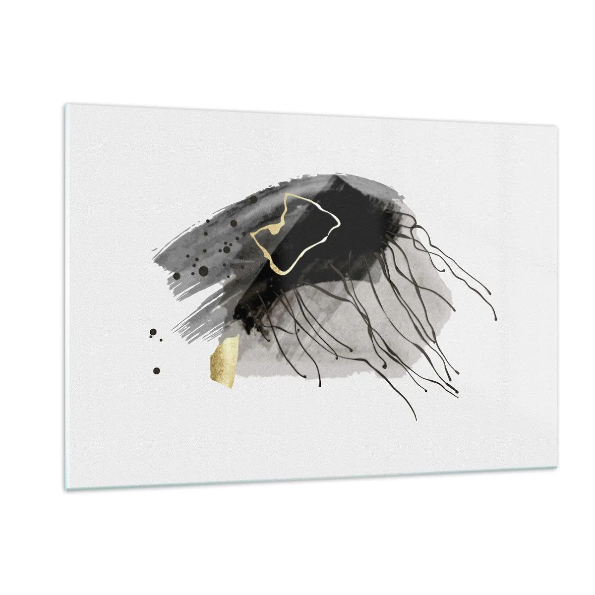 Glass picture - In Black and Gold - 120x80 cm