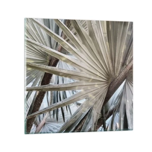 Glass picture - Fans in tropics - 30x30 cm