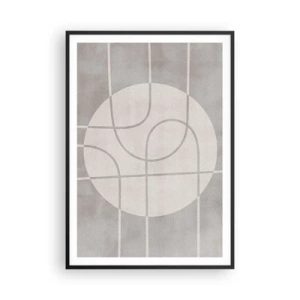Poster in black frame - Circular and Straight - 70x100 cm