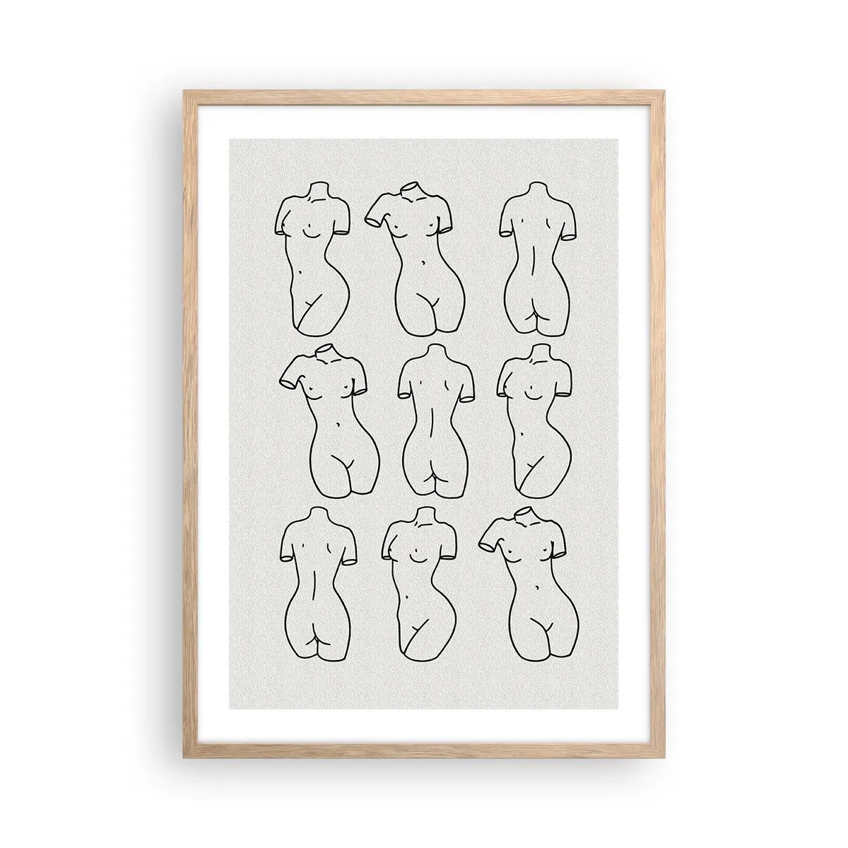 Poster in light oak frame - Only Venus - 50x70 cm