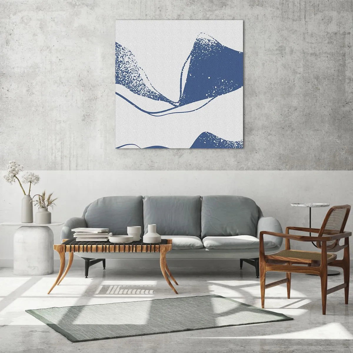 Glass picture - Abstract with Wings - 40x40 cm