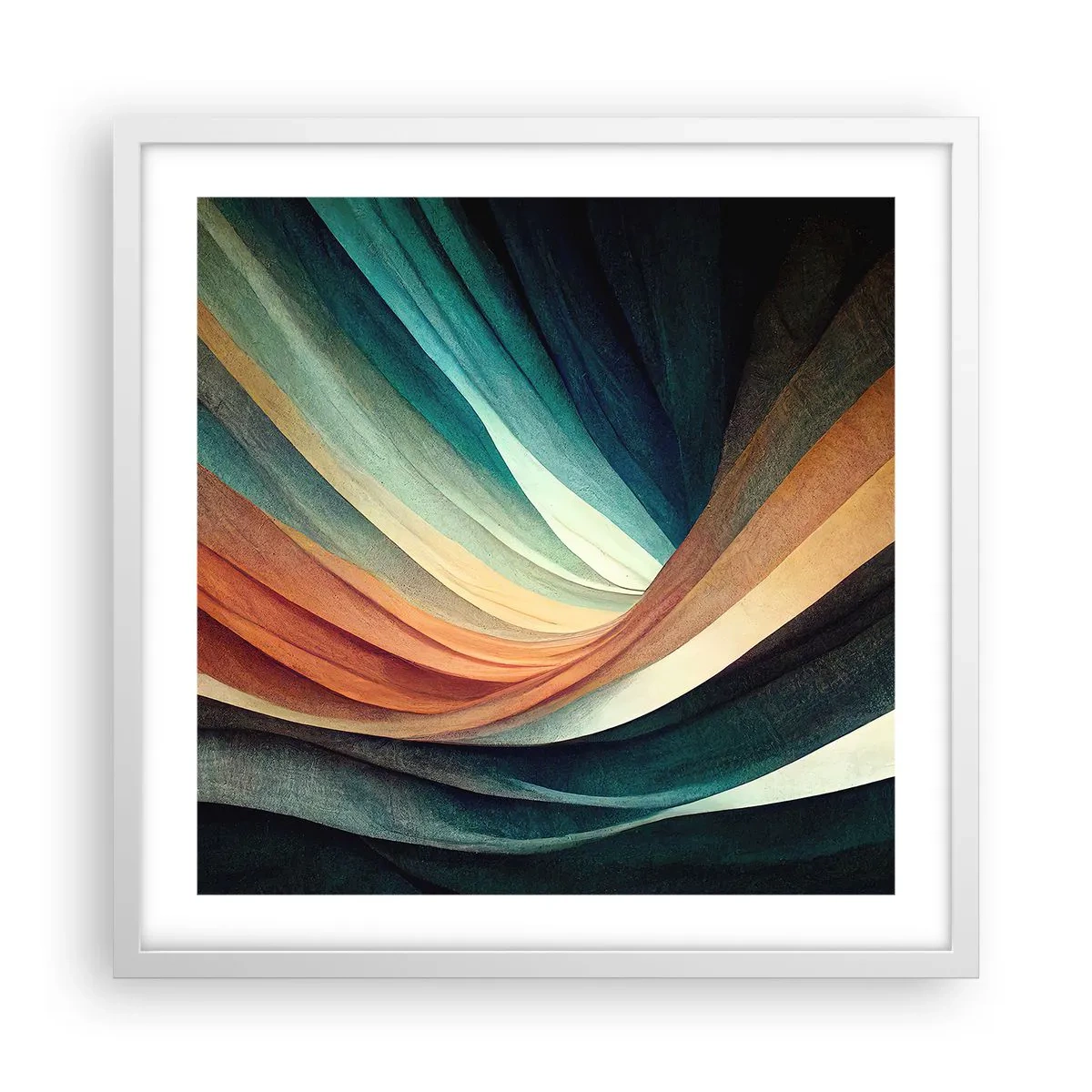 Poster in white frmae - Woven from Colours - 50x50 cm