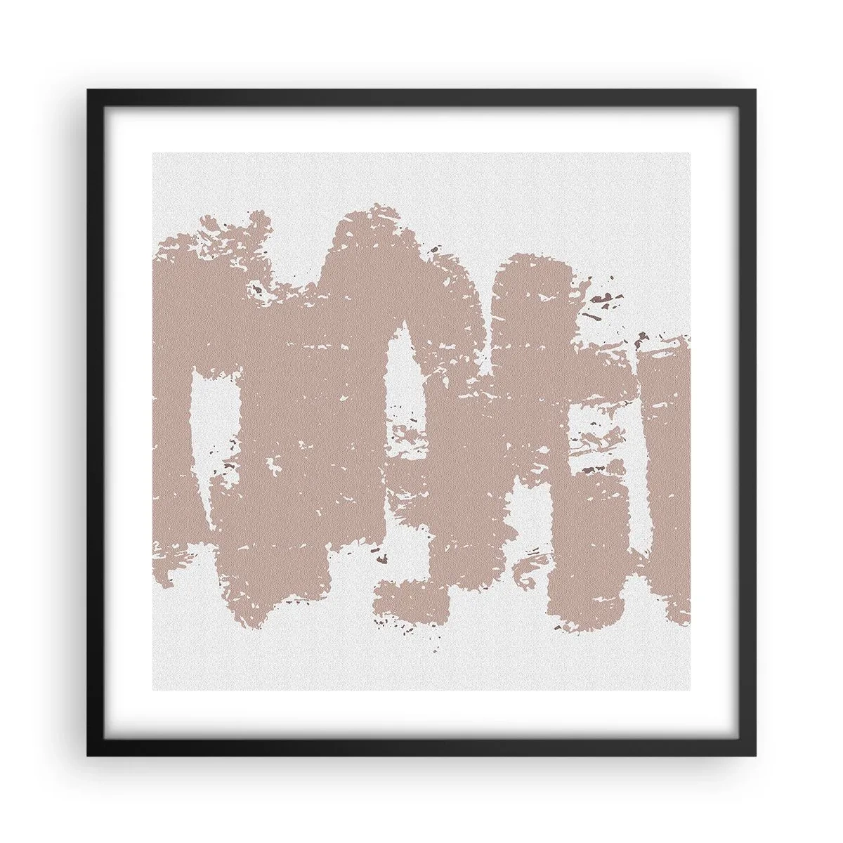 Poster in black frame - Abstract in Delicate Pink - 50x50 cm