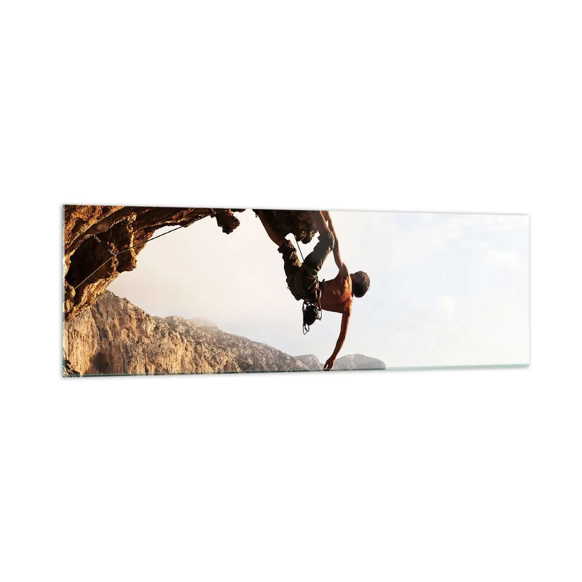 Glass picture - The Whole World on a Sharp Cliff - 160x50 cm
