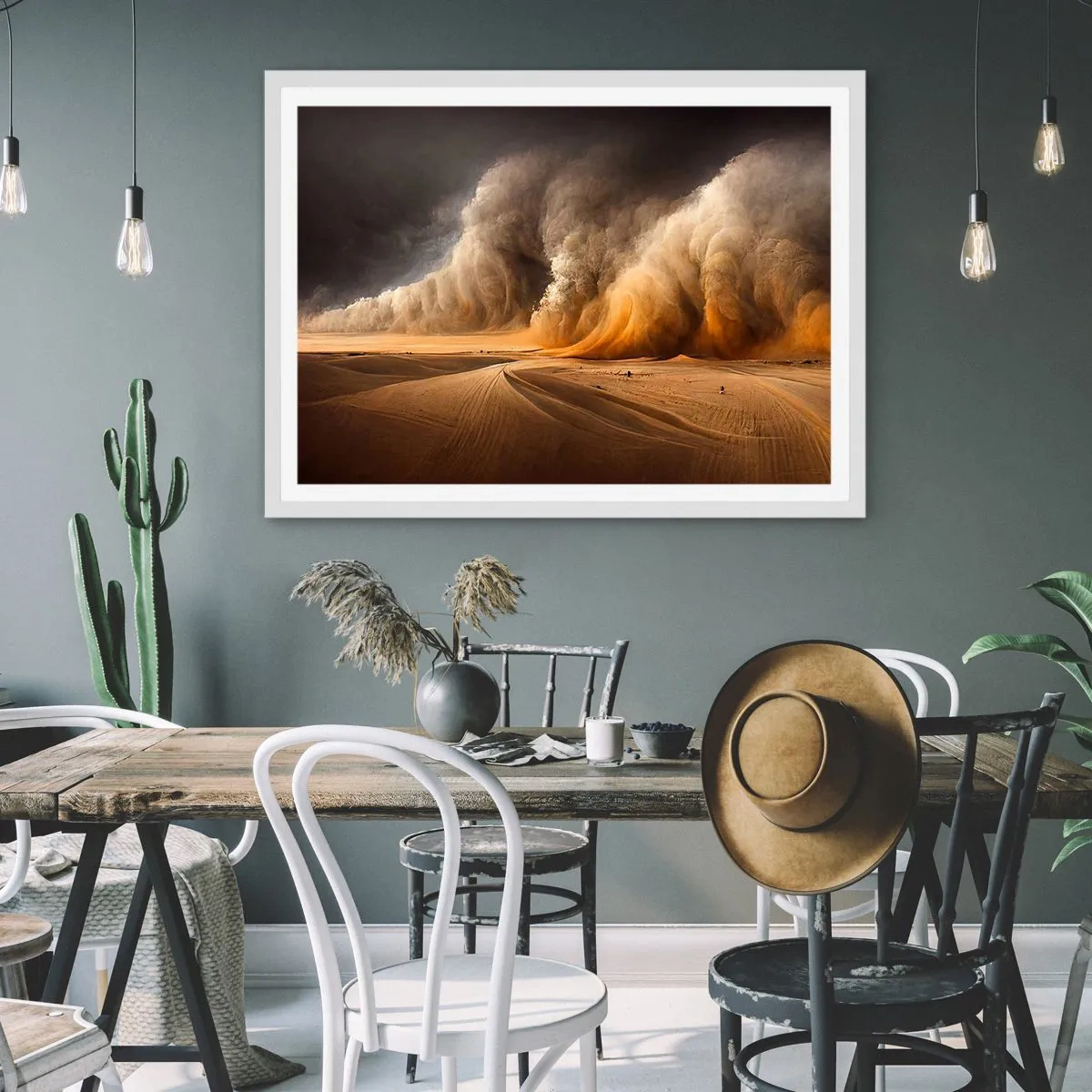 Poster in white frmae - Rage of the Desert - 40x30 cm