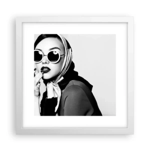 Poster in white frmae - Greetings from the 60-ies - 30x30 cm
