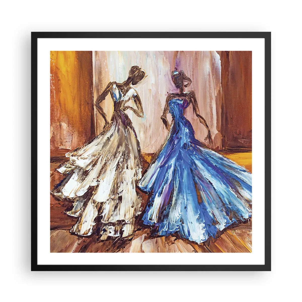 Poster in black frame - Charming Duo - 60x60 cm