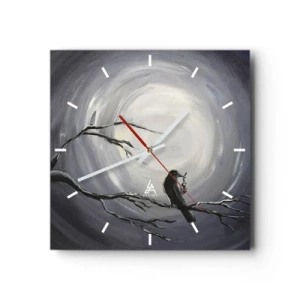 Wall clock - Clock on glass - Key to the Secret of the Night - 30x30 cm