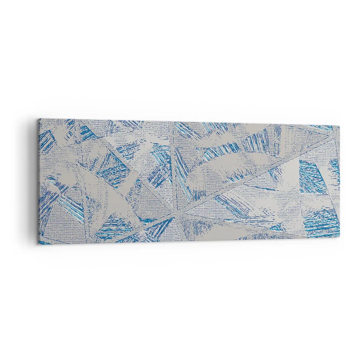 Canvas picture - In Blue and Grey Maze - 140x50 cm