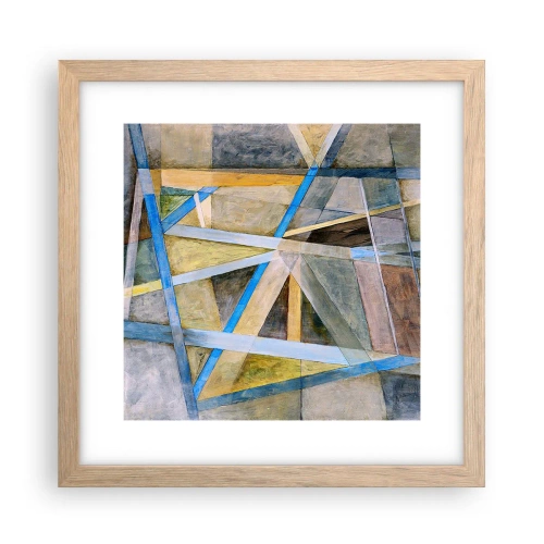 Poster in light oak frame - Straight Or Slanted? - 30x30 cm