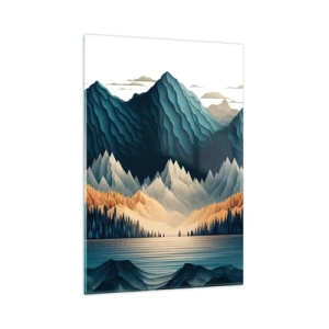 Glass picture - Perfect Mountain Landscape - 80x120 cm