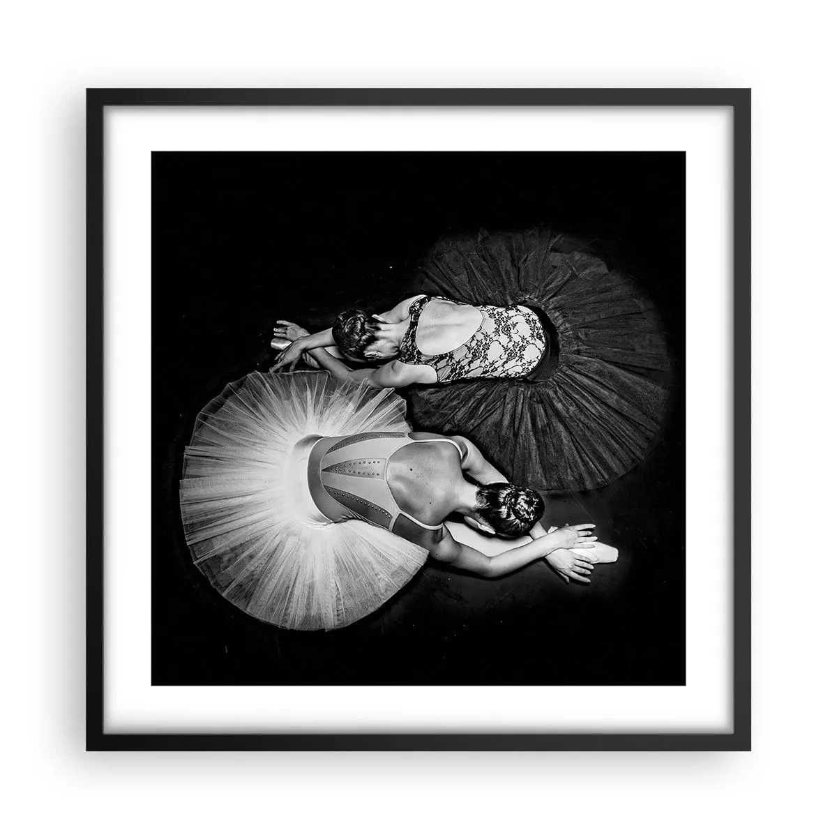 Poster in black frame - Yin and Yang - Ideal Balance - 50x50 cm