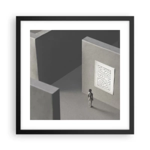 Poster in black frame - But Where Am I? - 40x40 cm