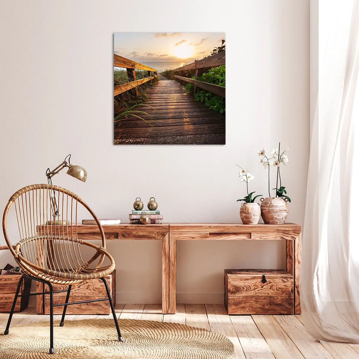 Canvas picture - Straigh to the Shore - 70x70 cm