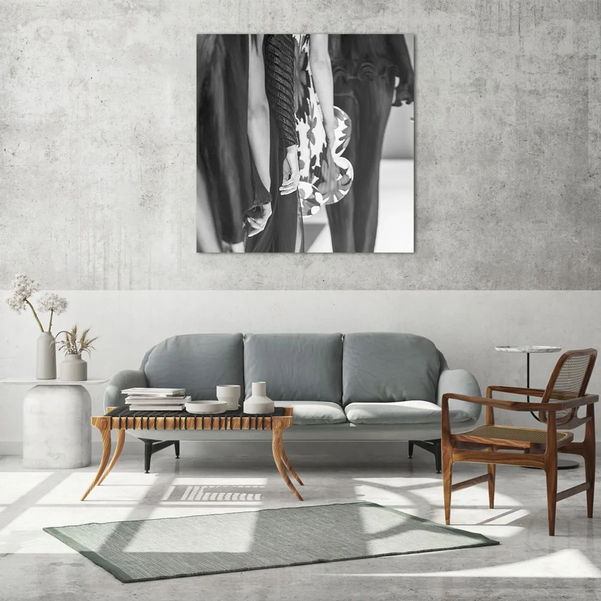 Glass picture - Stylish Parade - 50x50 cm