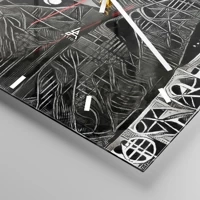 Clock face with lines