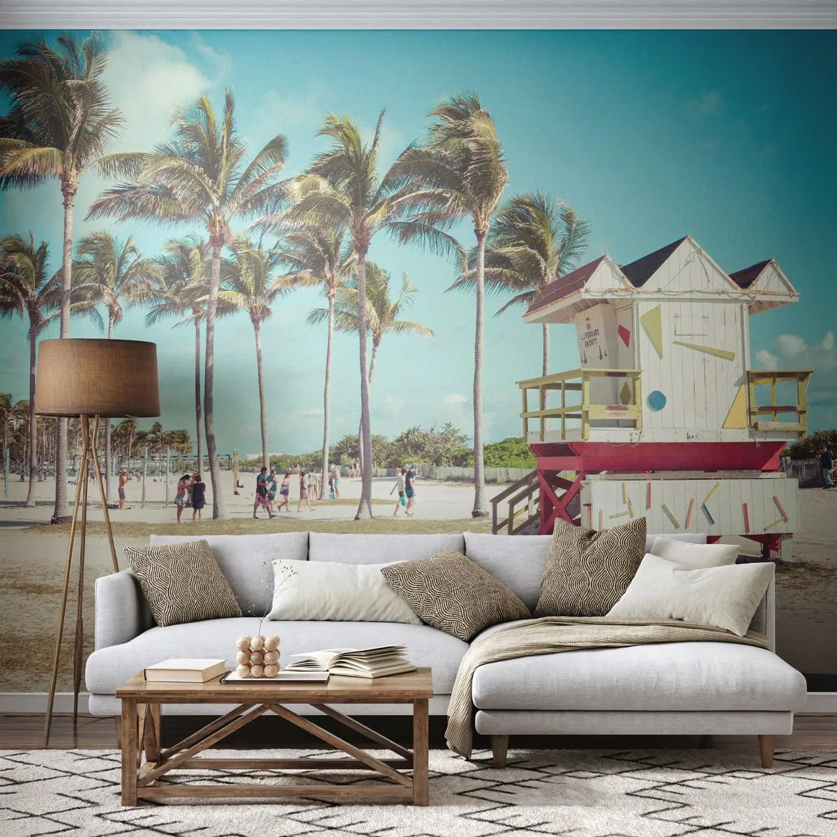 Photo Wallpaper Premium Sand - Beautiful Day before You - Landscape, Beach, Florida - 100x70 cm