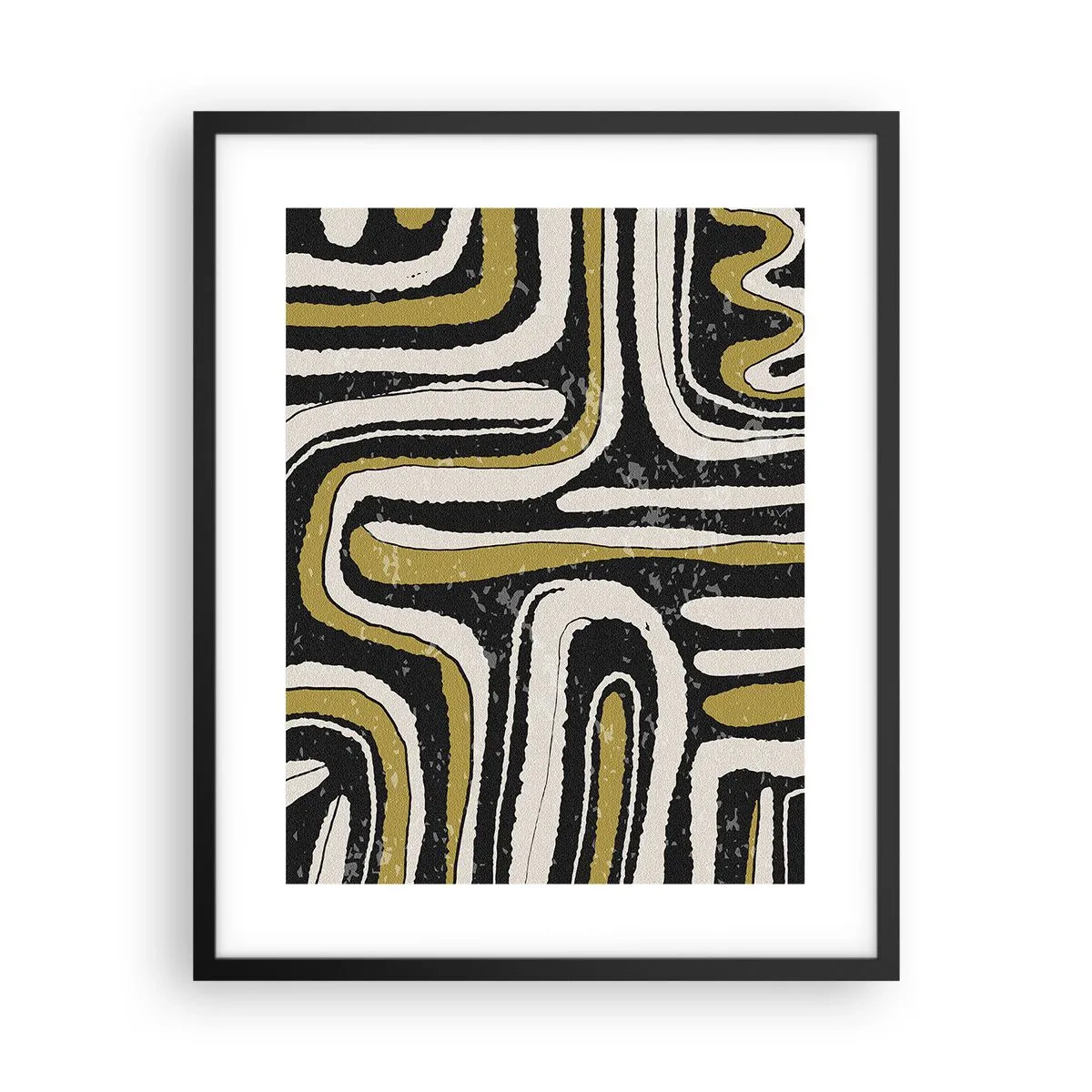 Poster in black frame - Compositions: Tracks and Alleys - 40x50 cm