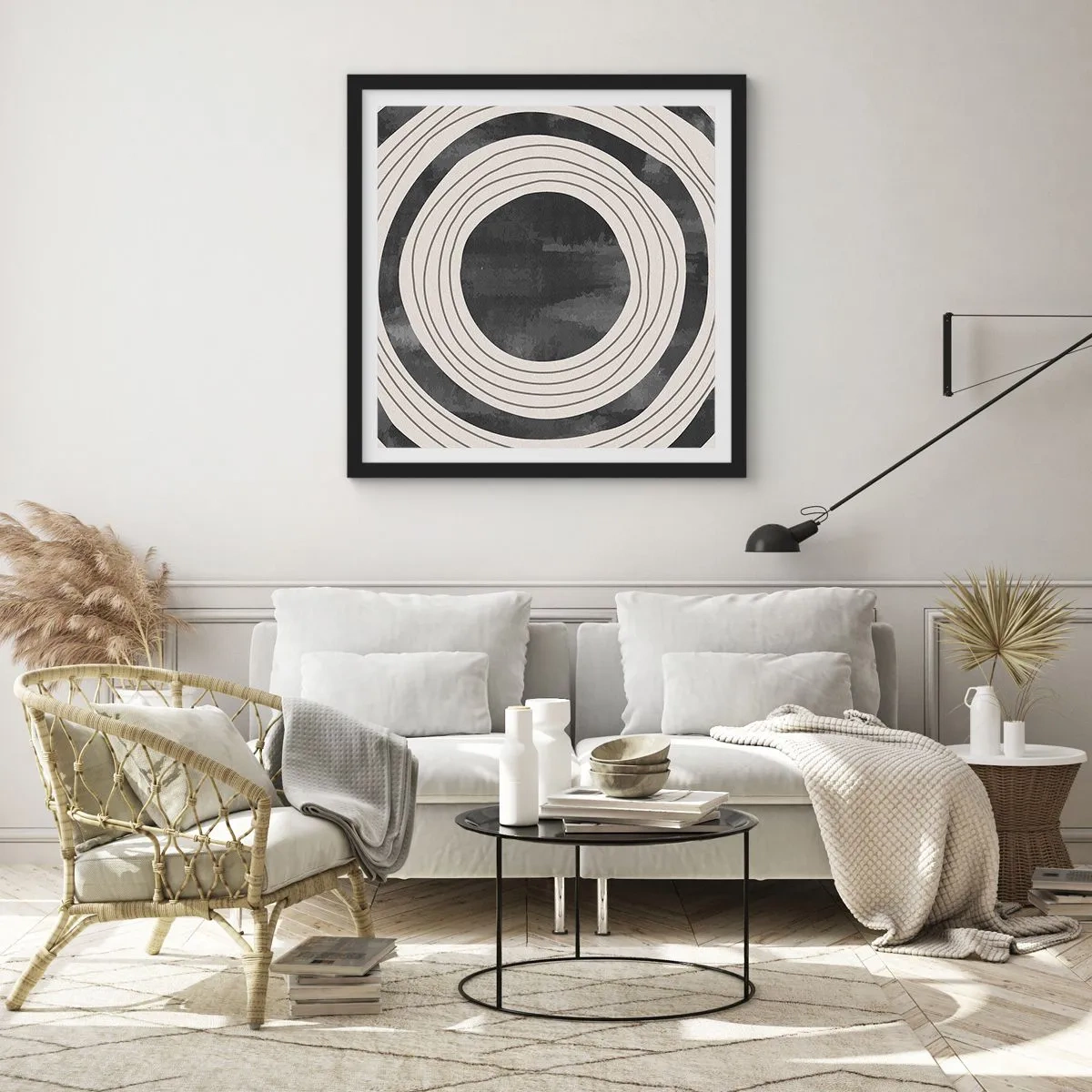 Poster in black frame - Heart of the Matter - 60x60 cm