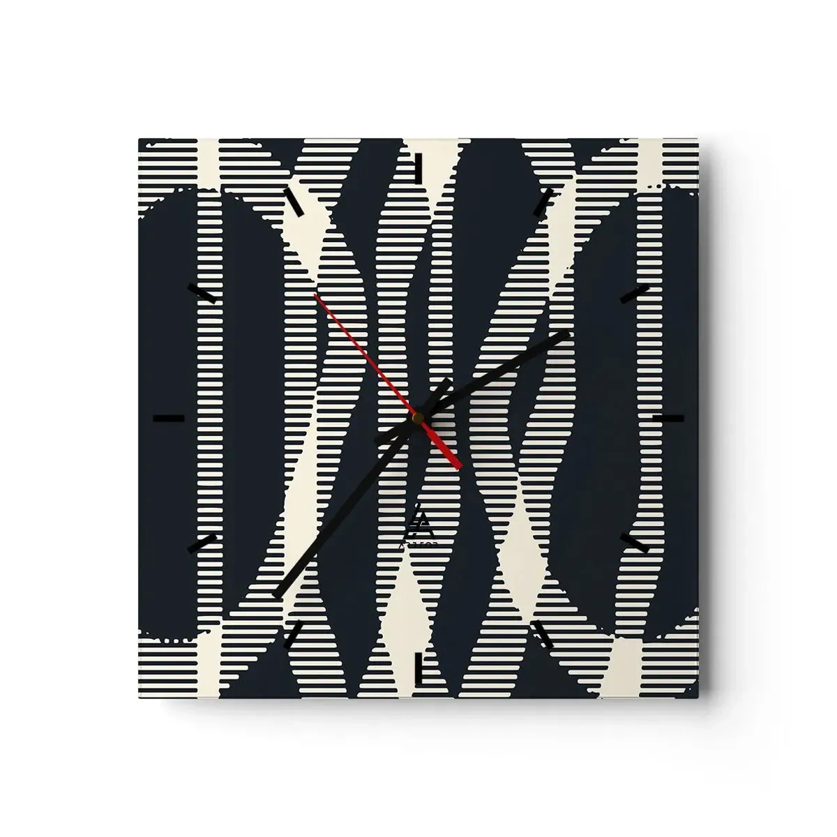 Wall clock - Clock on glass - Attempt at Breaking Darkness - 40x40 cm