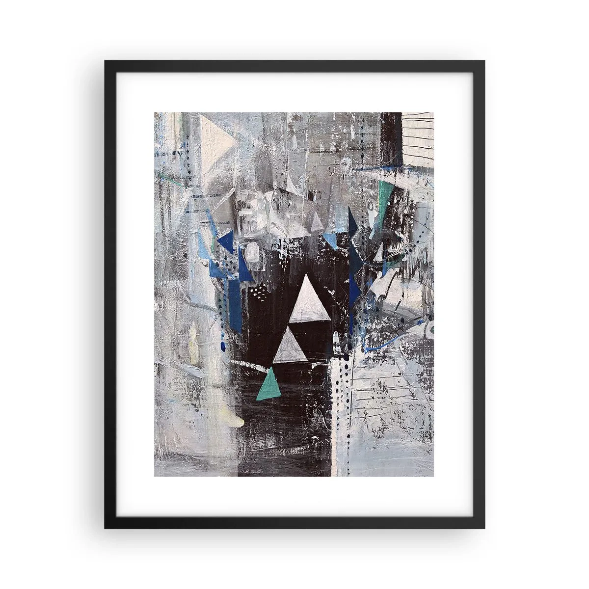 Poster in black frame - Superior Order of Triangles - 40x50 cm
