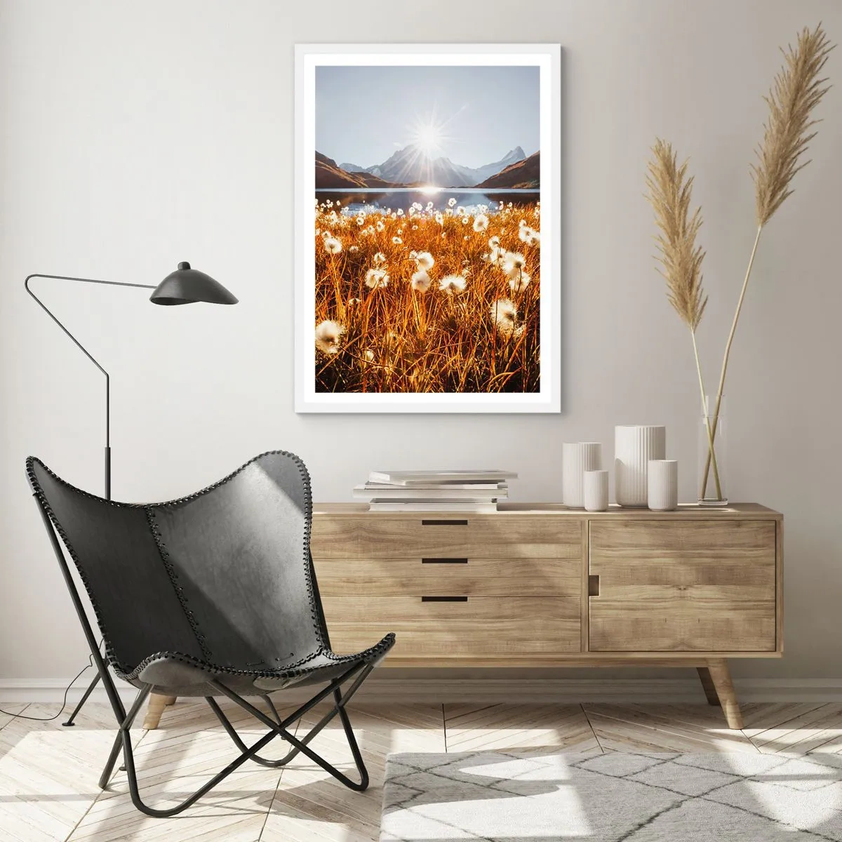Poster in white frmae - Toughness of Rocks, Softness of Grass - 30x40 cm