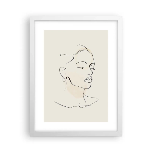 Poster in white frmae - With a Decisive Line - 30x40 cm