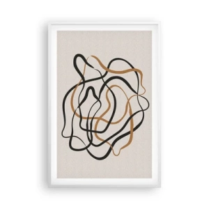 Poster in white frmae - Everything Is Tangled UP - 61x91 cm