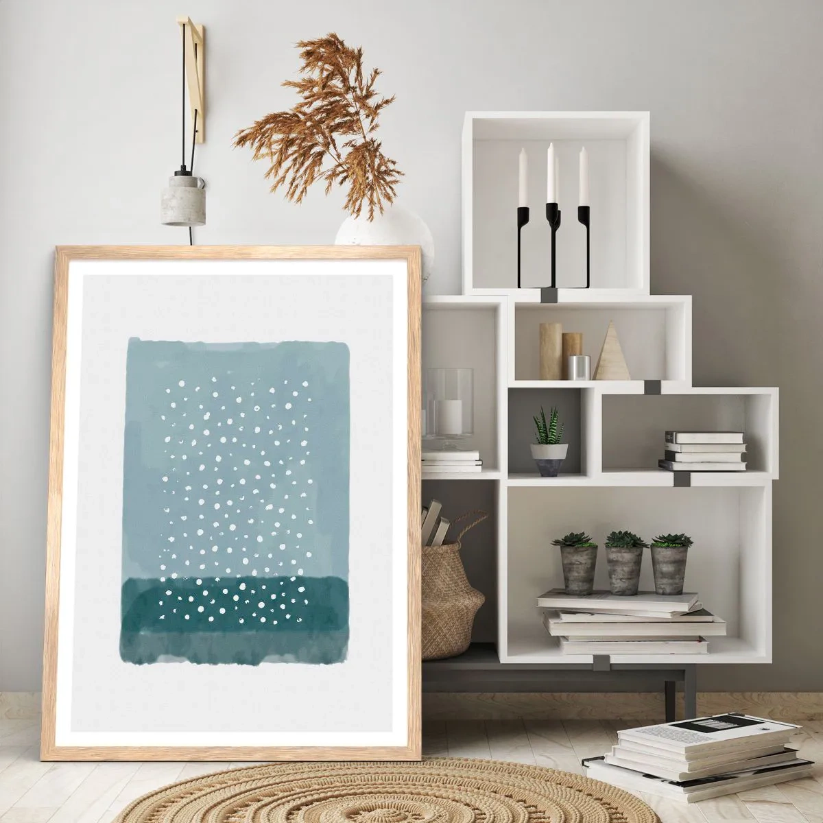 Poster in light oak frame - Grown on the Blue - 30x40 cm