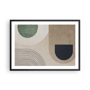 Poster in black frame - Gentleness of an Oval - 70x50 cm