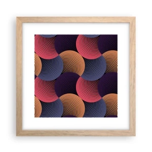 Poster in light oak frame - In a Circular Rhythm - 30x30 cm