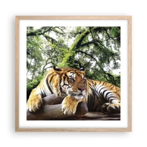 Poster in light oak frame - Best Regards - 50x50 cm