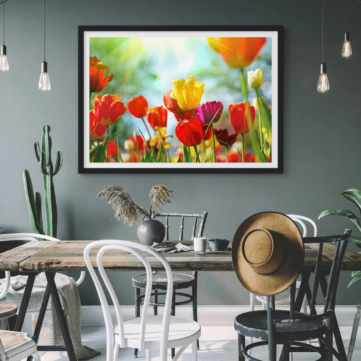 Poster in black frame - All Colours of the Sun - 50x40 cm