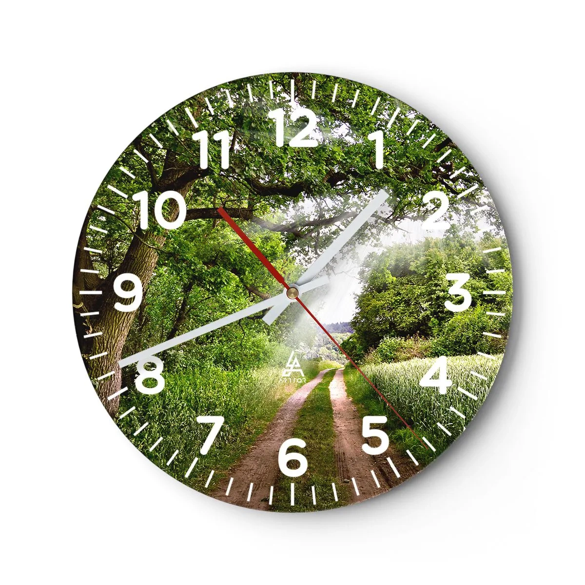 Wall clock - Clock on glass - Et in Arcadia Ego - 30x30 cm