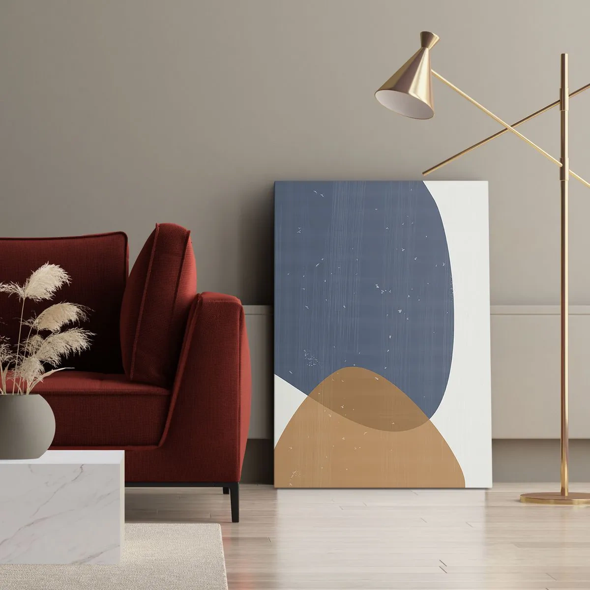 Canvas picture - Ovals and Intersections - 45x80 cm